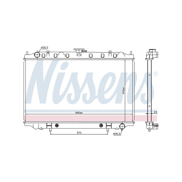 Kylare, motorkylning Nissens 67352 NISSENS
