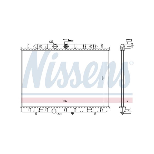 Kylare, motorkylning Nissens 67365 NISSENS