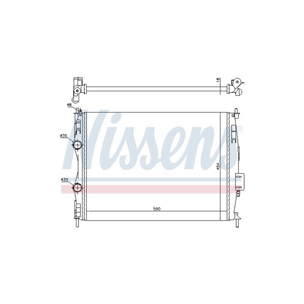 Kylare, motorkylning Nissens 67368 NISSENS