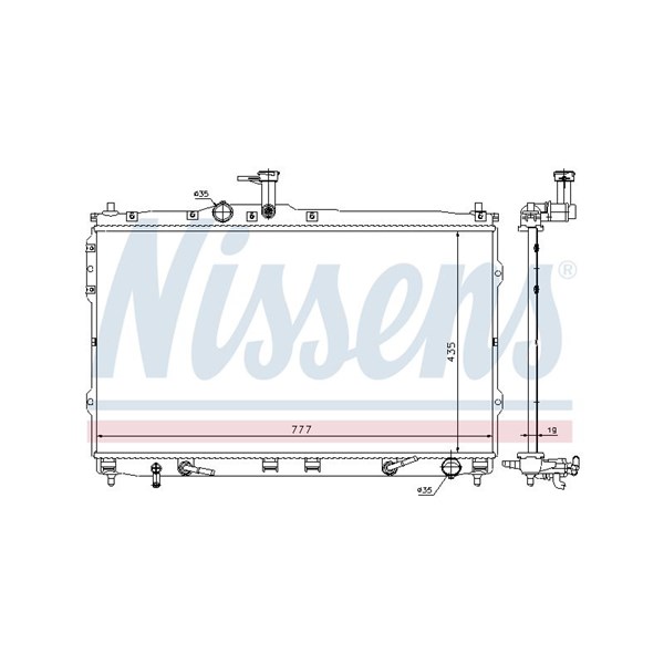 Kylare, motorkylning Nissens 67474 NISSENS