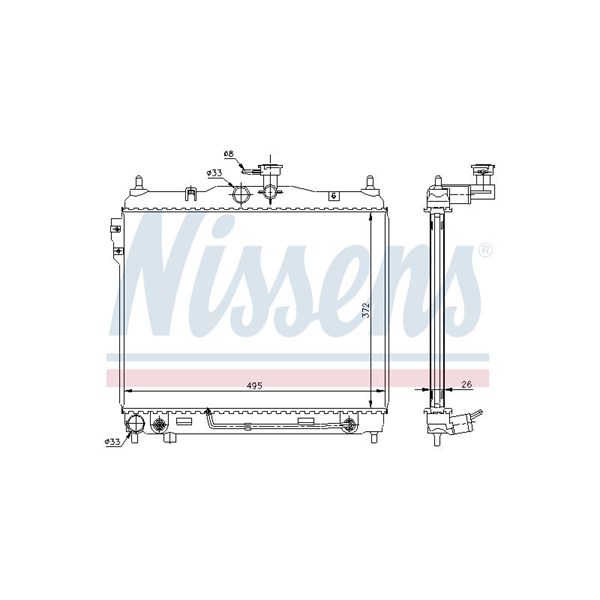 Kylare, motorkylning Nissens 67487 NISSENS