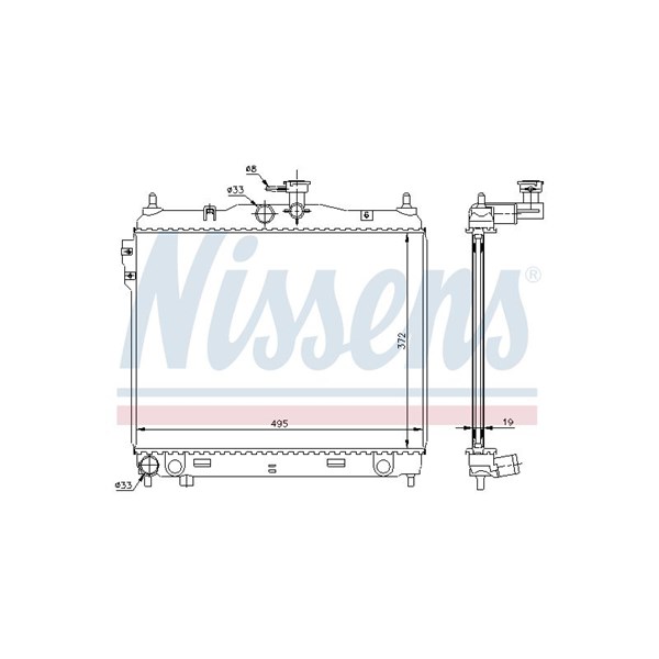 Kylare, motorkylning Nissens 67495 NISSENS