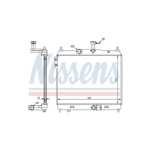 Kylare, motorkylning Nissens 67512 NISSENS
