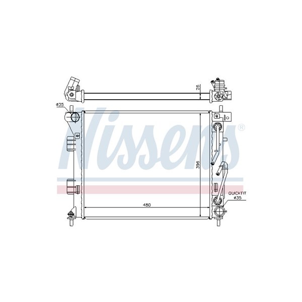 Kylare, motorkylning Nissens 67608 NISSENS Kylare, motorkylning Nissens 67608 NISSENS