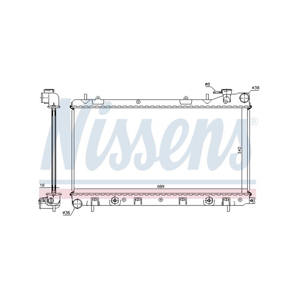Kylare, motorkylning Nissens 67705A NISSENS