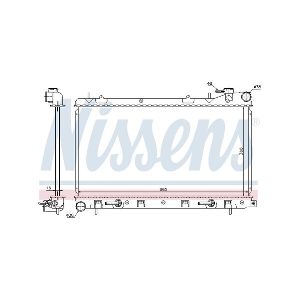 Kylare, motorkylning Nissens 67715 NISSENS Kylare, motorkylning Nissens 67715 NISSENS