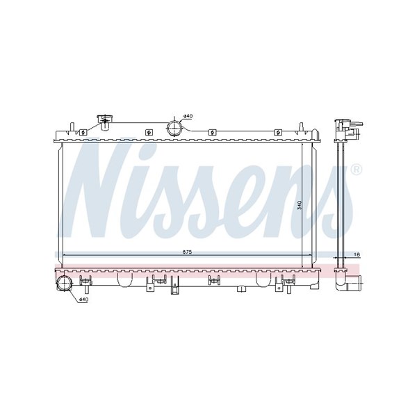 Kylare, motorkylning Nissens 67719 NISSENS