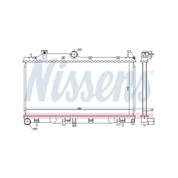 Kylare, motorkylning Nissens 67736 NISSENS