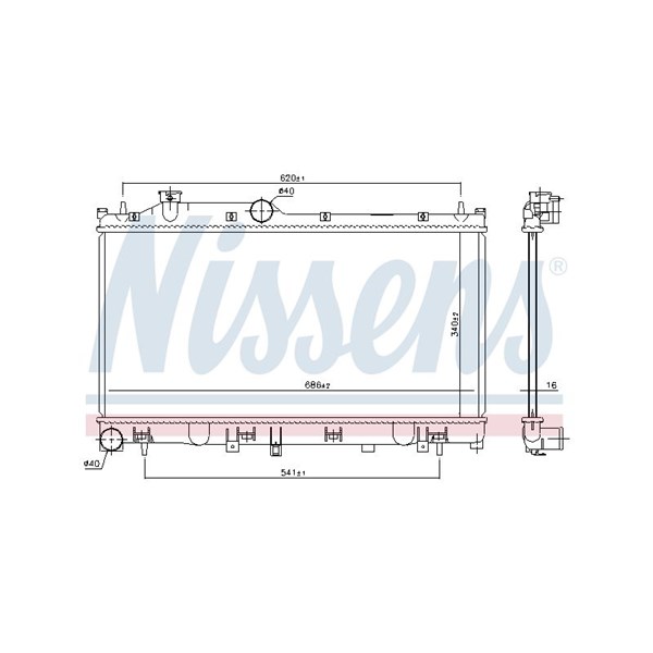 Kylare, motorkylning Nissens 67744 NISSENS