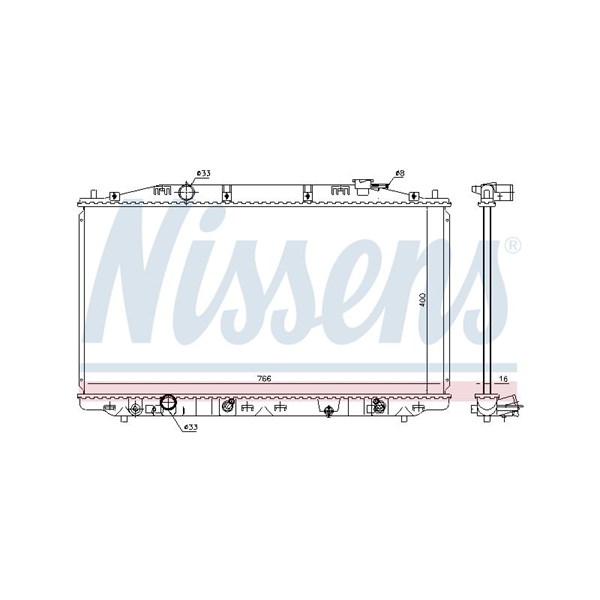 Kylare, motorkylning Nissens 68096 NISSENS