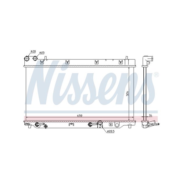Kylare, motorkylning Nissens 68098 NISSENS