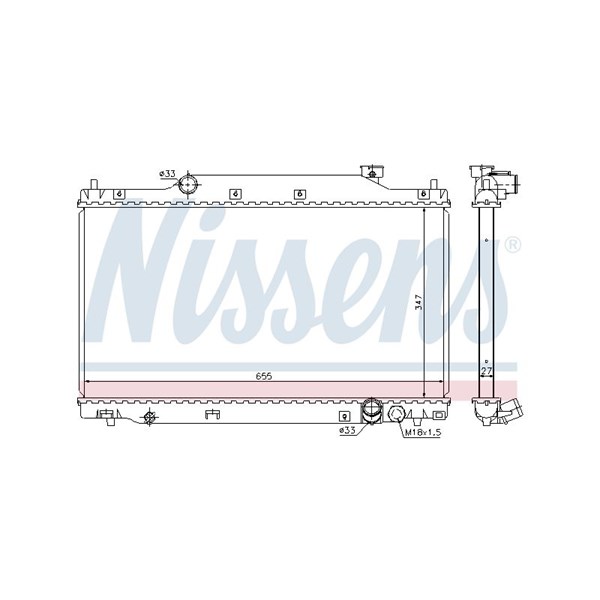Kylare, motorkylning Nissens 68114 NISSENS