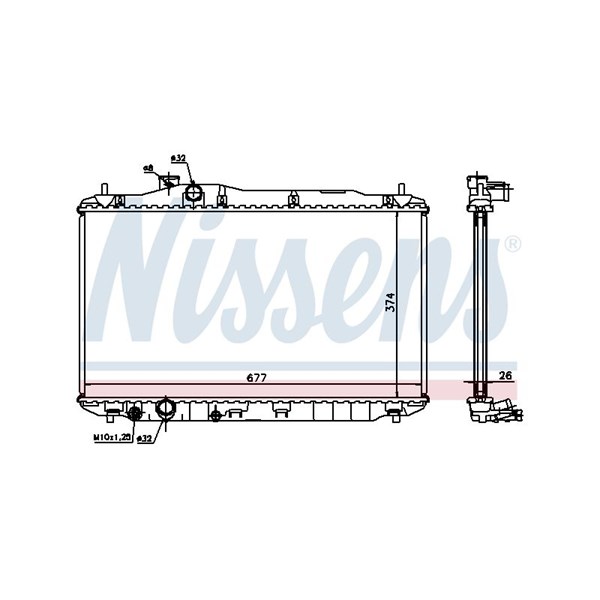 Kylare, motorkylning Nissens 68134A NISSENS