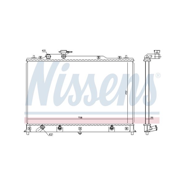 Kylare, motorkylning Nissens 68524 NISSENS