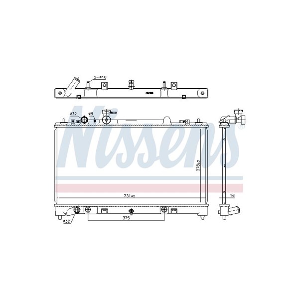 Kylare, motorkylning Nissens 68531 NISSENS