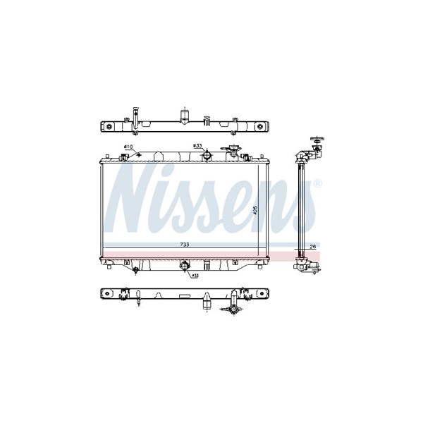 Kylare, motorkylning Nissens 68532 NISSENS