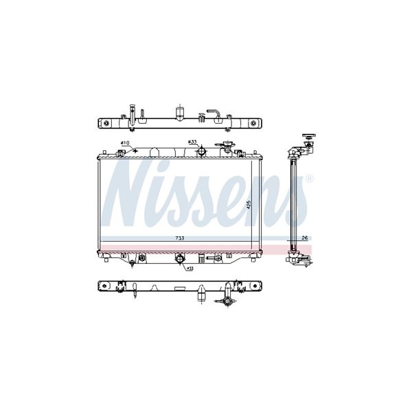 Kylare, motorkylning Nissens 68533 NISSENS Kylare, motorkylning Nissens 68533 NISSENS