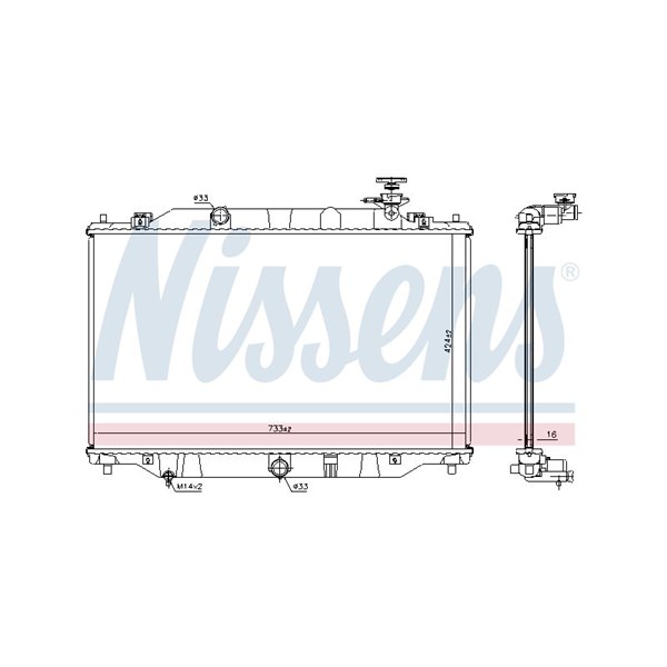 Kylare, motorkylning Nissens 68534 NISSENS