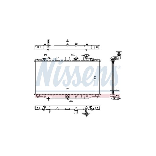 Kylare, motorkylning Nissens 68557 NISSENS