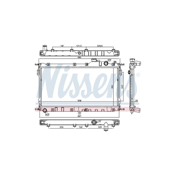 Kylare, motorkylning Nissens 68559 NISSENS