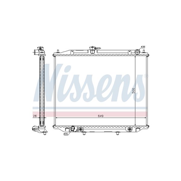 Kylare, motorkylning Nissens 68707A NISSENS