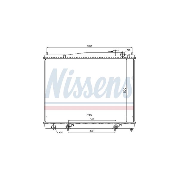 Kylare, motorkylning Nissens 68715 NISSENS
