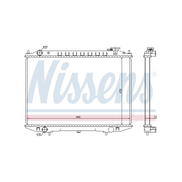Kylare, motorkylning Nissens 68721 NISSENS