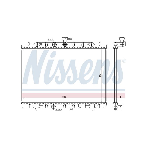 Kylare, motorkylning Nissens 68724 NISSENS