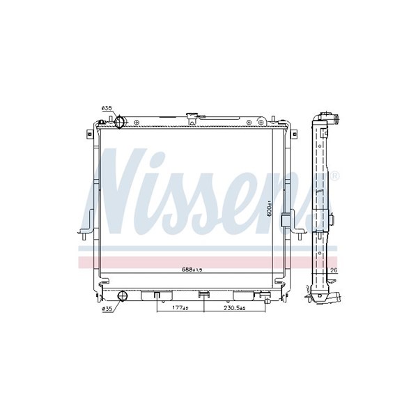 Kylare, motorkylning Nissens 68726 NISSENS