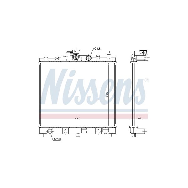 Kylare, motorkylning Nissens 68728 NISSENS