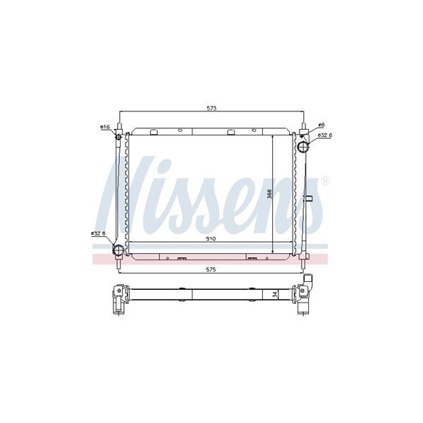 Kylare, motorkylning Nissens 68729 NISSENS