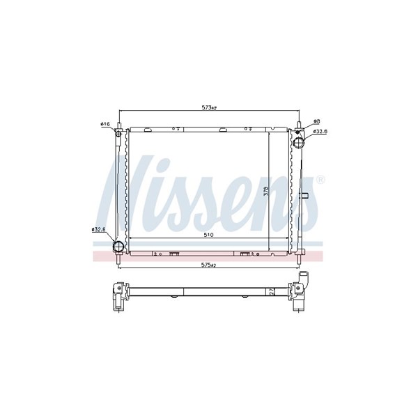 Kylare, motorkylning Nissens 68731 NISSENS