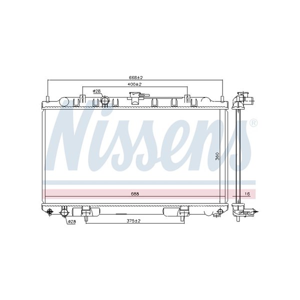 Kylare, motorkylning Nissens 68740 NISSENS