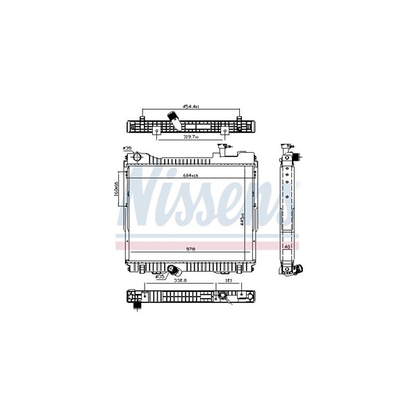 Kylare, motorkylning Nissens 68742 NISSENS