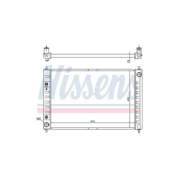 Kylare, motorkylning Nissens 68743 NISSENS