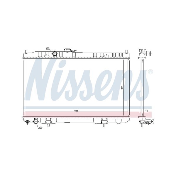 Kylare, motorkylning Nissens 68751 NISSENS