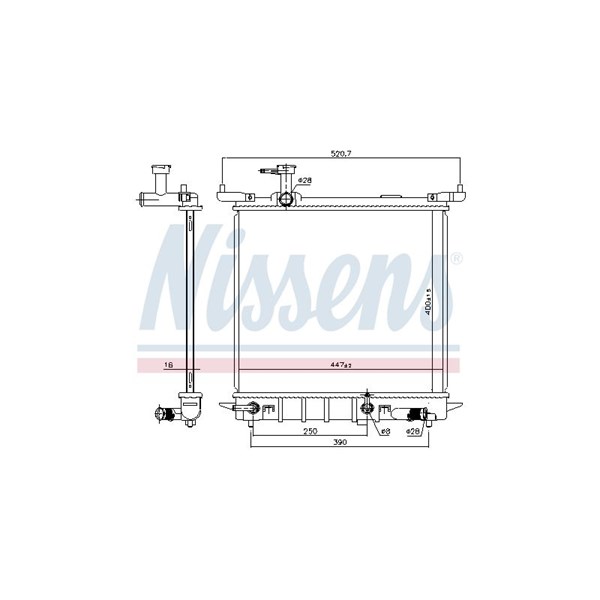 Kylare, motorkylning Nissens 68755 NISSENS