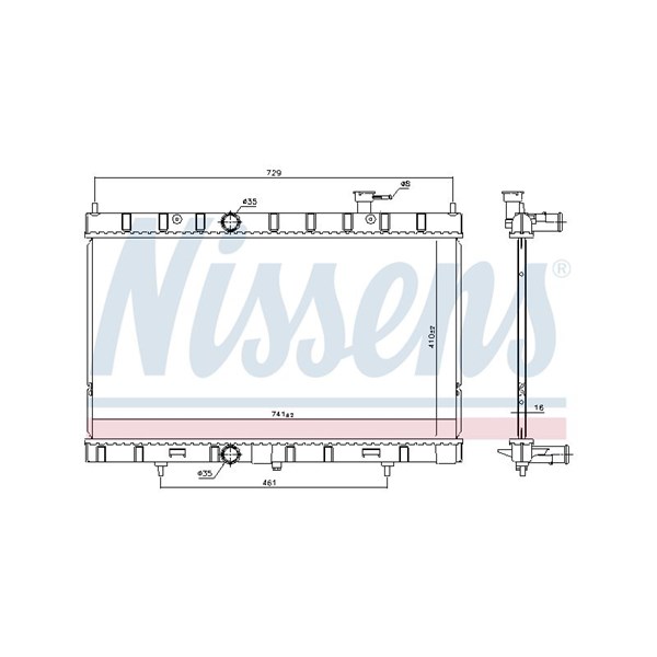 Kylare, motorkylning Nissens 68789 NISSENS