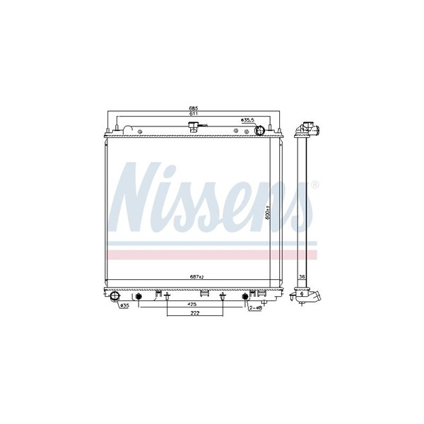 Kylare, motorkylning Nissens 68809 NISSENS Kylare, motorkylning Nissens 68809 NISSENS