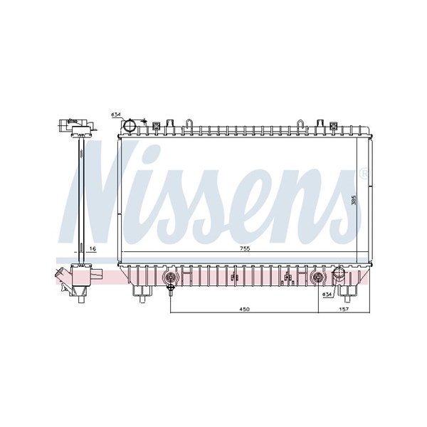 Kylare, motorkylning Nissens 69096 NISSENS
