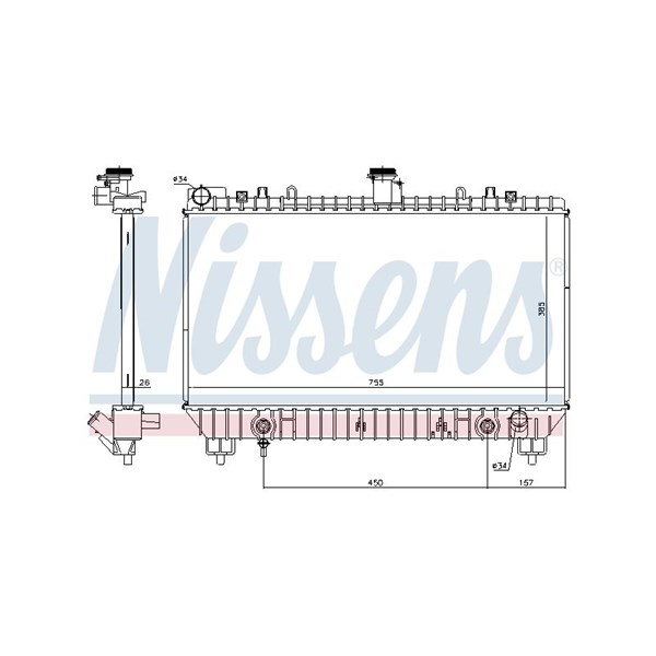 Kylare, motorkylning Nissens 69097 NISSENS