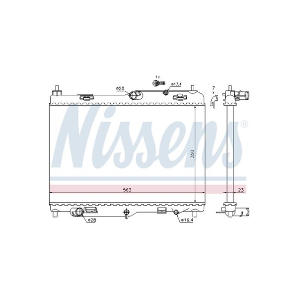 Kylare, motorkylning Nissens 69234 NISSENS