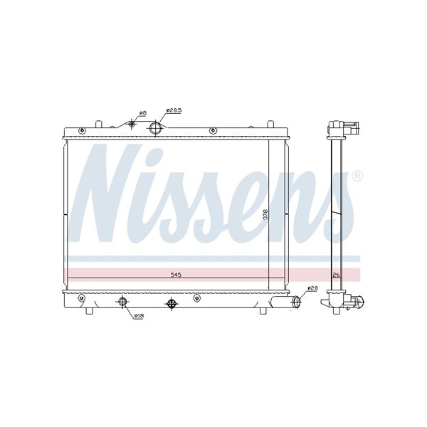 Kylare, motorkylning Nissens 69404 NISSENS