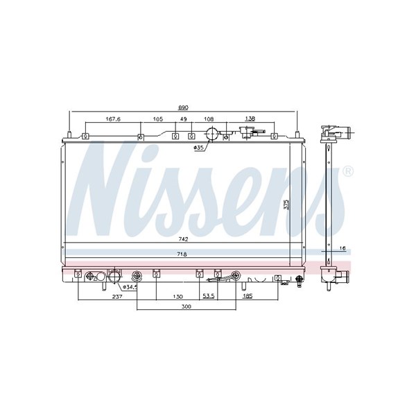 Kylare, motorkylning Nissens 69452 NISSENS