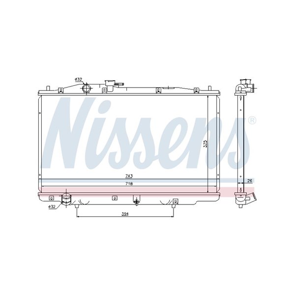 Kylare, motorkylning Nissens 69464 NISSENS