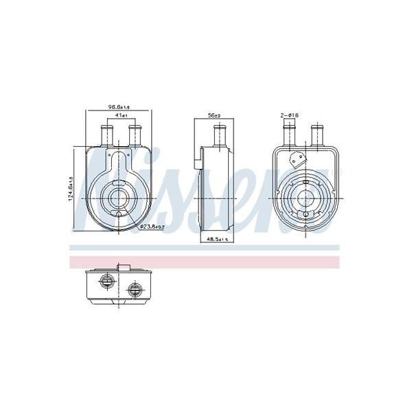 Oljekylare, motor Nissens 91448 NISSENS