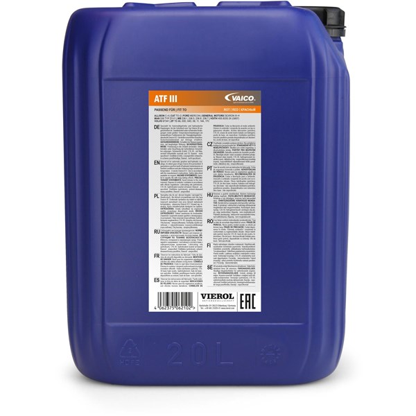 Transmissionsolja VEMO ATF III, 20 ltr