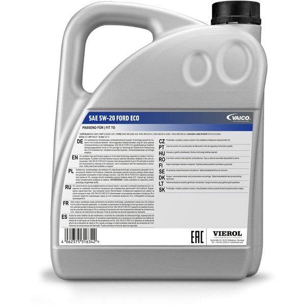 MOTOROLJA VAICO SAE 5W-20 FORD ECO C5, 5 L