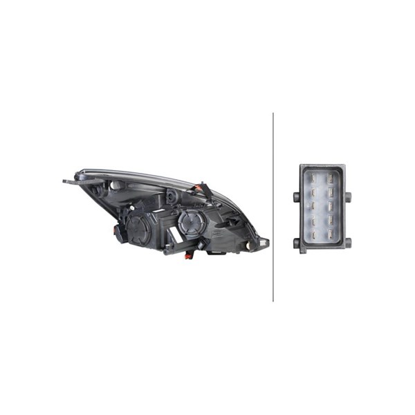 Strålkastare 12V, Vänster Hella 1EE 354 830-011 HELLA