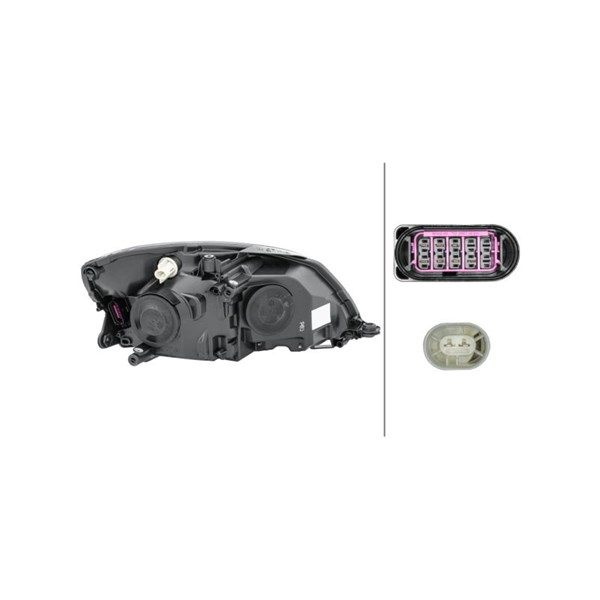 Strålkastare 12V, Vänster Hella 1EL 010 417-371 HELLA